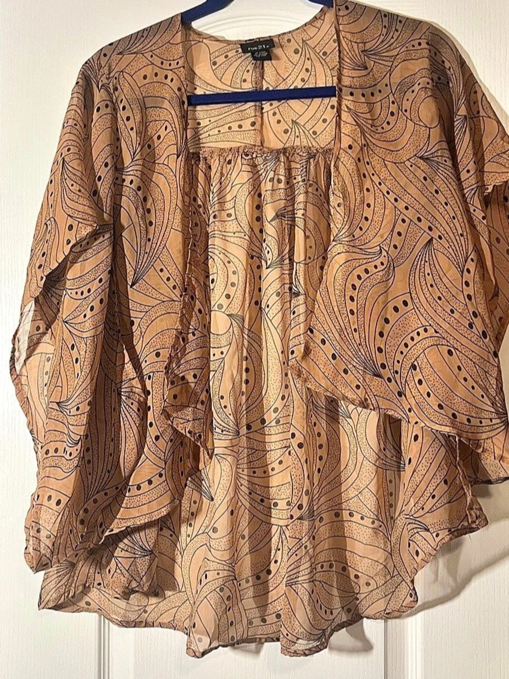 rue21 Paisley Blouse in Brown Large